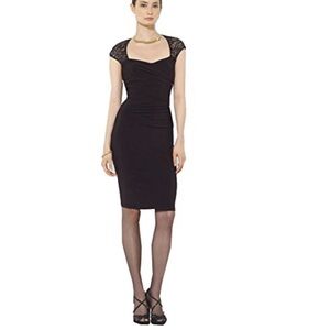 Ralph Lauren Evening Black Lace Back Evening Dress Size 4 Open Back Cocktail